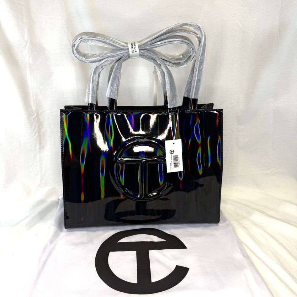 Telfar, Black Rainbow Medium Shopping Bag, NWT - Picture 2 of 13